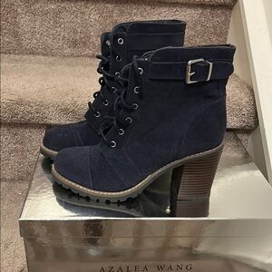Shoe Dazzle  Navy Ankle Boots